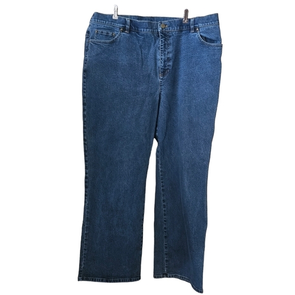 Jones New York Signature Womens Plus Size 18W Straight Leg Stretch Denim Jeans - Picture 1 of 8